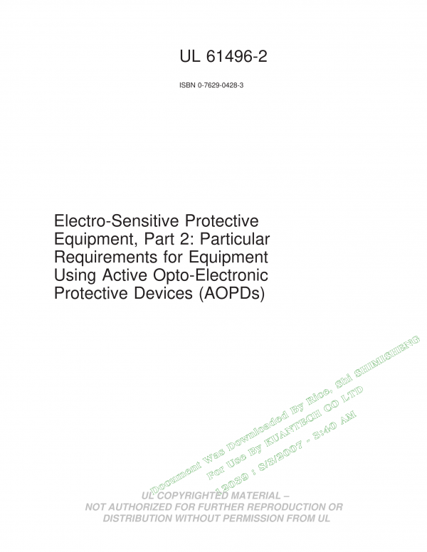 UL 61496-2 PDF